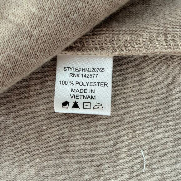 Haute Monde Los Angeles Woven Beige Trench Over Pea Coat Jacket Size Large - Picture 13 of 15